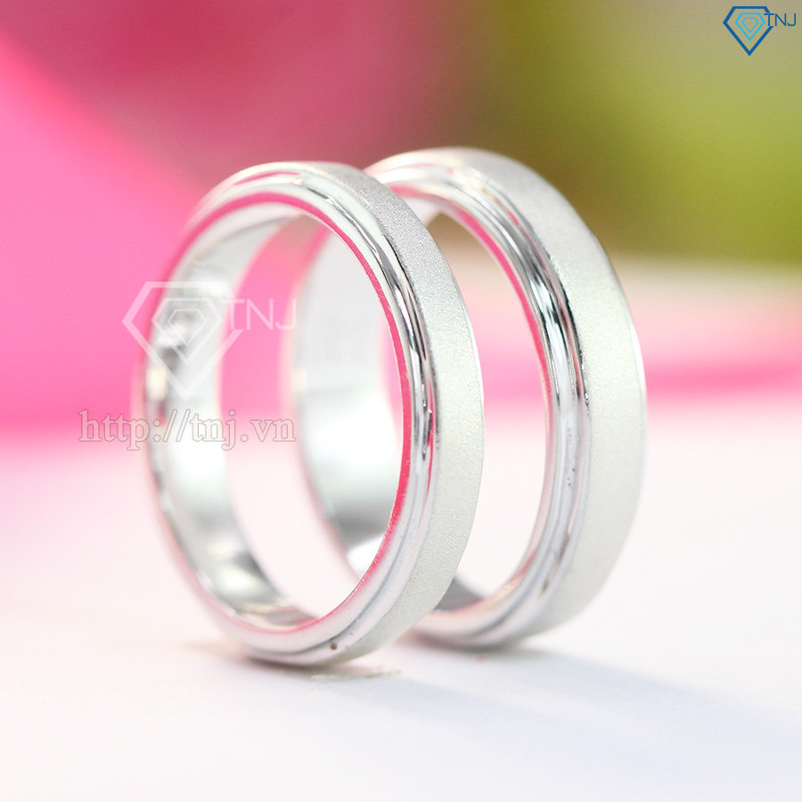 Nhẫn đôi bạc nhẫn cặp bạc đẹp đơn giản tinh tế ND0160